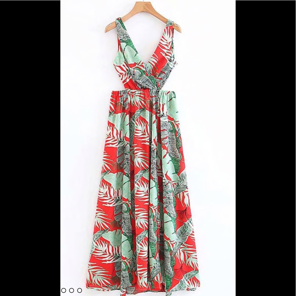New Foliage Print Maxi